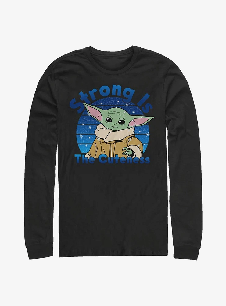 Star Wars The Mandalorian Child Strong Is Cuteness Long-Sleeve T-Shirt