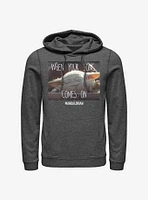 Star Wars The Mandalorian Child Song Meme Hoodie