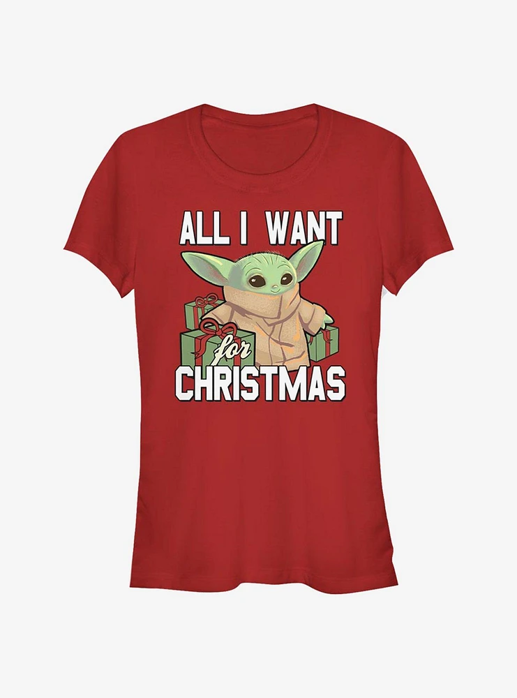 Star Wars The Mandalorian Christmas Child Girls T-Shirt