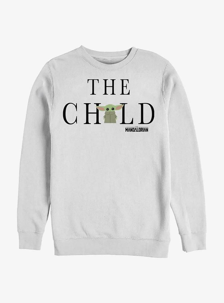 Star Wars The Mandalorian Child Text Crew Sweatshirt