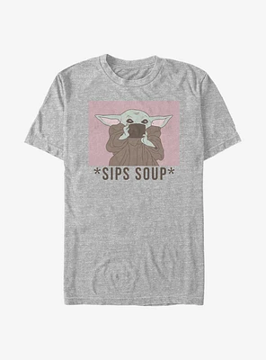 Star Wars The Mandalorian Sips Soup Child T-Shirt