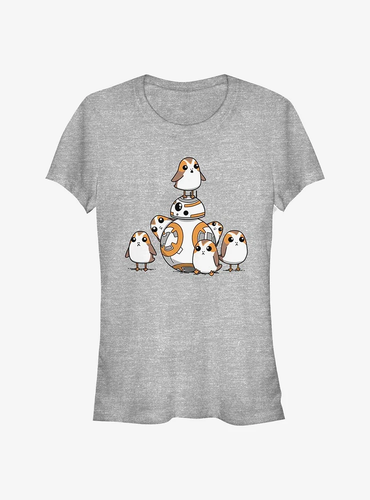 Star Wars: The Last Jedi BB-8 And Porgs Girls T-Shirt