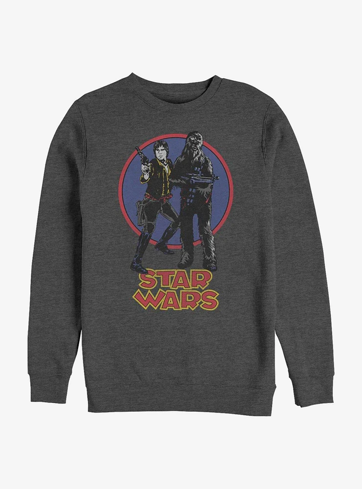 Star Wars Vintage Han And Chewie Crew Sweatshirt