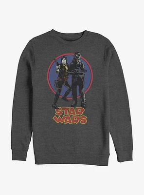 Star Wars Vintage Han And Chewie Crew Sweatshirt