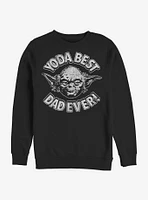 Star Wars Yoda Best Dad Crew Sweatshirt