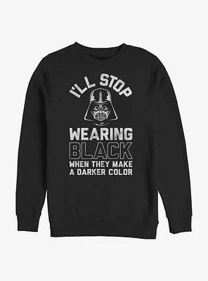 Star Wars Back Black Crew Sweatshirt