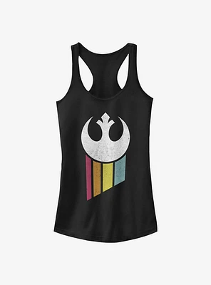 Star Wars Rainbow Rebel Logo Girls Tank Top