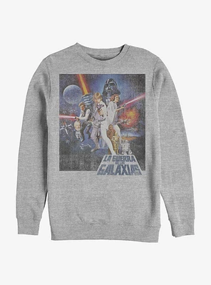 Star Wars Episode IV A New Hope La Guerra De Las Galaxias Poster Sweatshirt