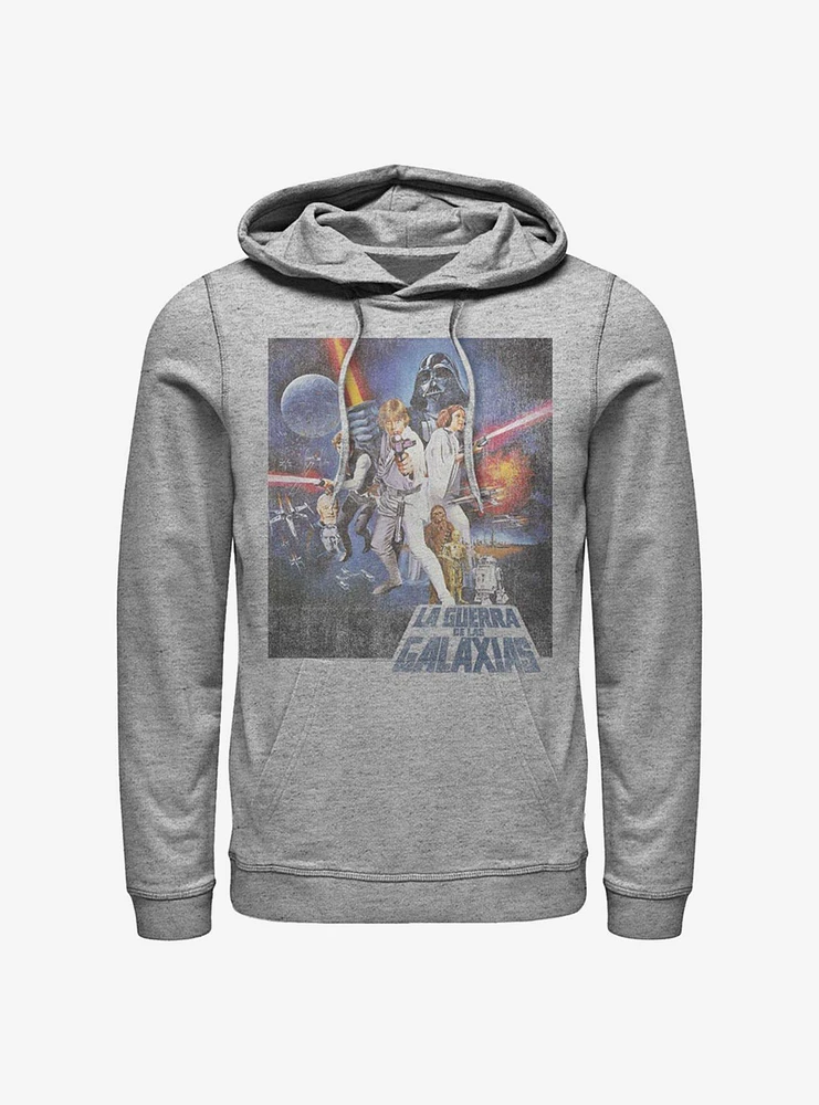 Star Wars Episode IV A New Hope La Guerra De Las Galaxias Poster Hoodie