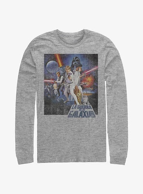 Star Wars Episode IV A New Hope La Guerra De Las Galaxias Poster Long-Sleeve T-Shirt