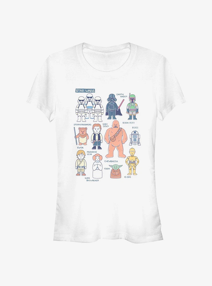 Star Wars Little Characters Girls T-Shirt