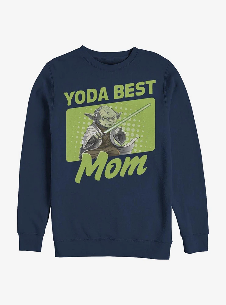 Star Wars Yoda Best Mom Crew Sweatshirt