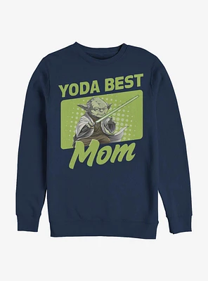 Star Wars Yoda Best Mom Crew Sweatshirt