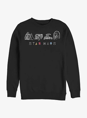 Star Wars Geometry Characters Crew Sweatshirt