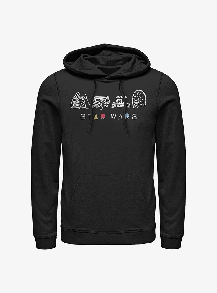 Star Wars Geometry Characters Hoodie