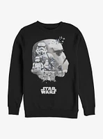 Star Wars Trooper Head Fill Crew Sweatshirt
