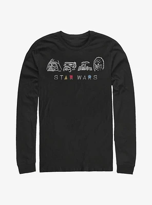 Star Wars Geometry Characters Long-Sleeve T-Shirt