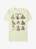 Star Wars Retro Character Cast T-Shirt