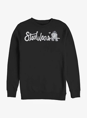 Star Wars Cursive R2 Crew Sweatshirt