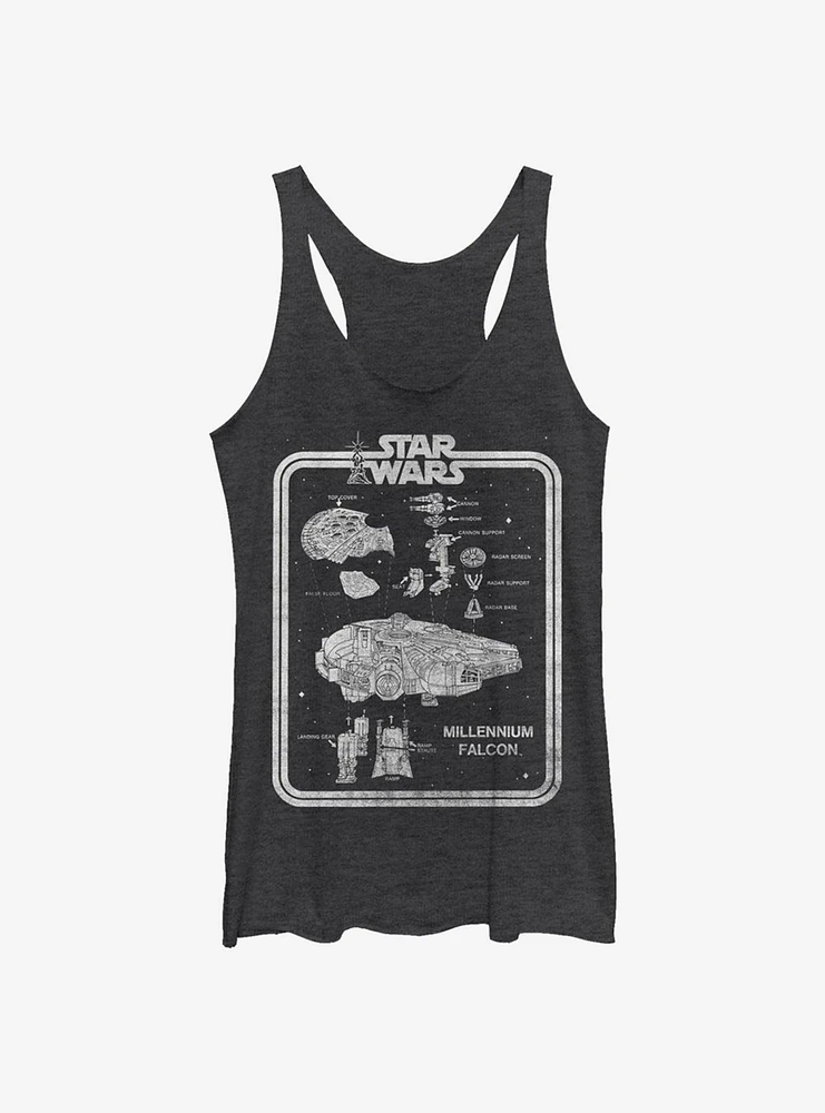 Star Wars Millennium Falcon Construction Girls Tank