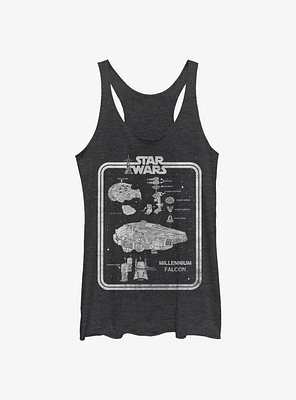 Star Wars Millennium Falcon Construction Girls Tank