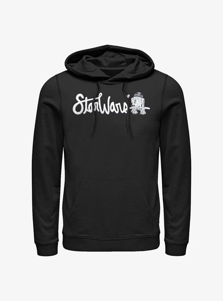 Star Wars Cursive R2 Hoodie