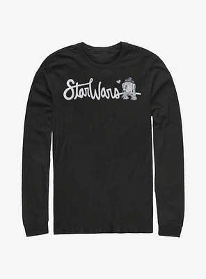 Star Wars Cursive R2 Long-Sleeve T-Shirt