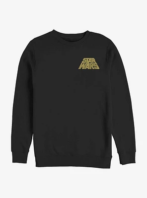 Star Wars Distressed Slant Logo Crew Sweatshirt