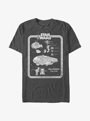 Star Wars Millennium Falcon Construction T-Shirt