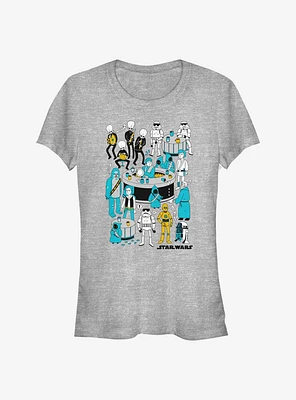 Star Wars Cantina Doodle Girls T-Shirt