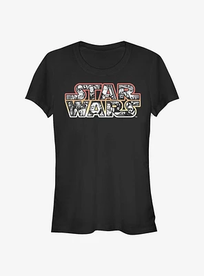 Star Wars Comic Logo Fill Girls T-Shirt