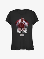 Marvel The Falcon And Winter Soldier Let's Get To Work Girls T-Shirt