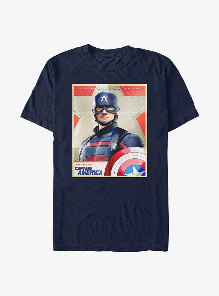Marvel The Falcon And Winter Soldier Captain America Poster T-Shirt