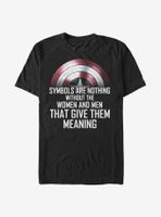 Marvel The Falcon And Winter Soldier Shield Symbol T-Shirt