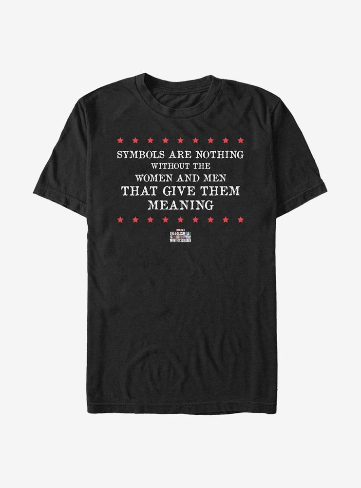 Marvel The Falcon And Winter Soldier Symbol Quote T-Shirt