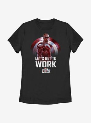 Marvel The Falcon And Winter Soldier Get To Work Womens T-Shirt