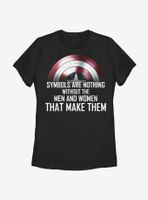 Marvel The Falcon And Winter Soldier Shield Symbol Womens T-Shirt