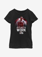 Marvel The Falcon And Winter Soldier Get To Work Youth Girls T-Shirt