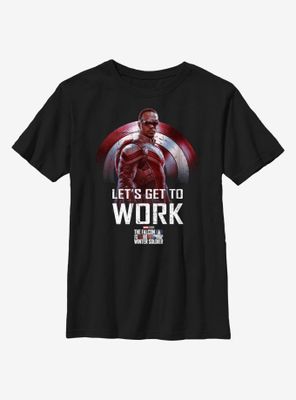 Marvel The Falcon And Winter Soldier Get To Work Youth T-Shirt