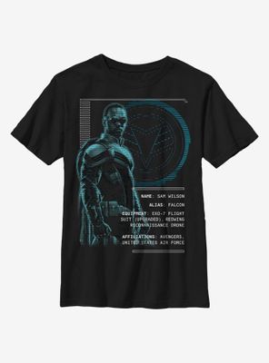 Marvel The Falcon And Winter Soldier Stats Youth T-Shirt