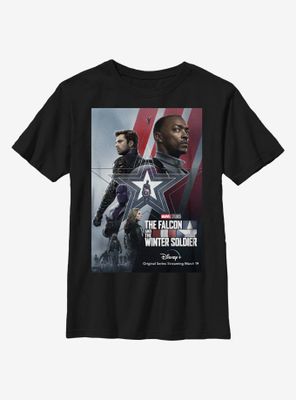 Marvel The Falcon And Winter Soldier Poster Art Youth T-Shirt