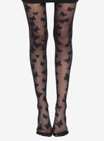 Flocked Butterfly Tights