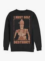 Star Wars The Mandalorian Self Destruct Crew Sweatshirt