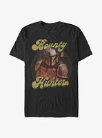 Star Wars The Mandalorian Bounty Hunter Retro T-Shirt