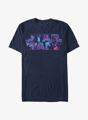 Star Wars Neon Night Logo T-Shirt