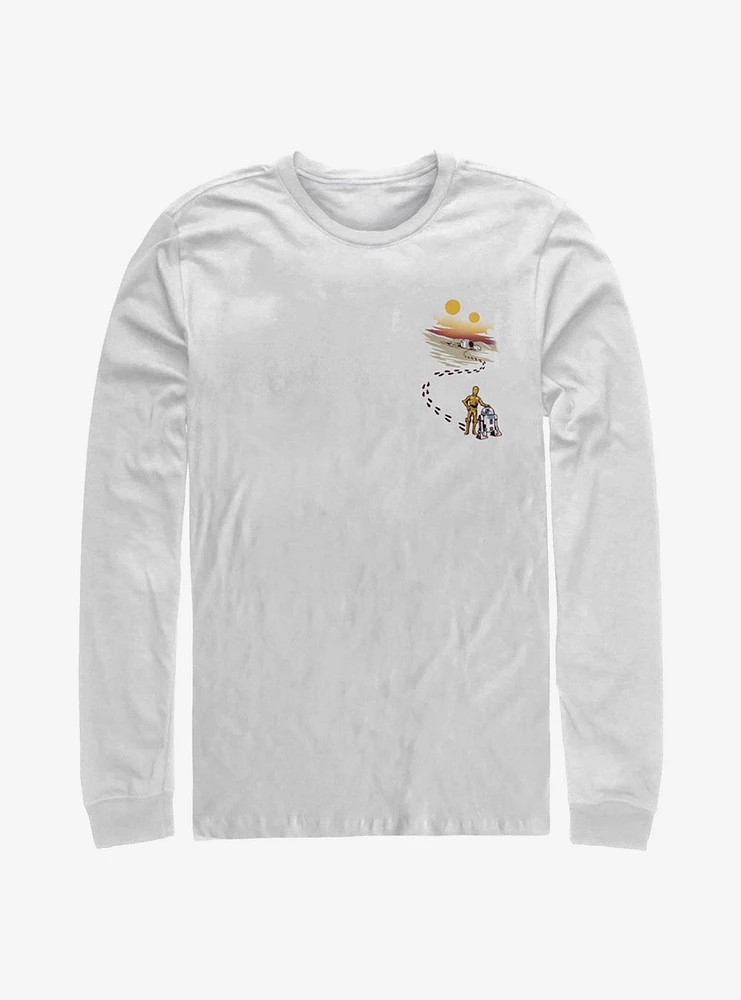 Star Wars Desert Footprints Pocket Long-Sleeve T-Shirt