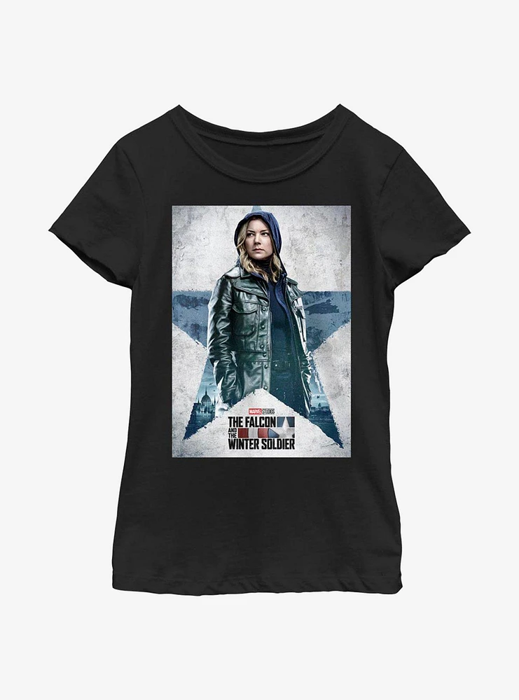 Marvel The Falcon And Winter Soldier Carter Poster Youth Girls T-Shirt