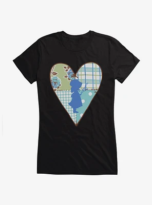 Holly Hobbie Blue Pattern Heart Girls T-Shirt