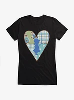 Holly Hobbie Blue Pattern Heart Girls T-Shirt