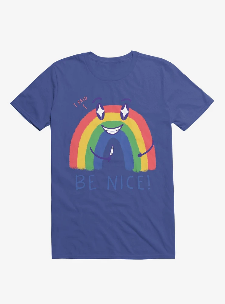 Rainbow Knife Be Nice 2.0 Royal Blue T-Shirt